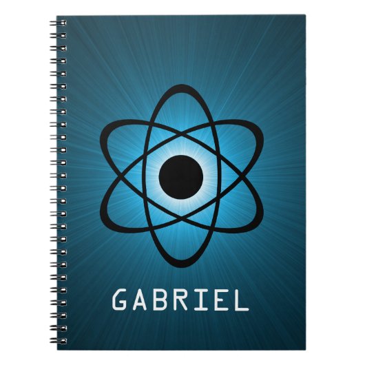 Nerdy Atomic Notebook, blau Notizblock (Vorderseite)