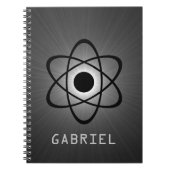 Nerdy Atomic Notebook, grau Notizblock (Vorderseite)