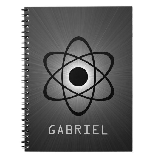 Nerdy Atomic Notebook, grau Notizblock (Vorderseite)