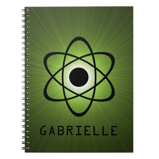 Nerdy Atomic Notebook, grün Notizblock (Vorderseite)