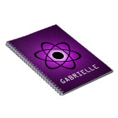 Nerdy Atomic Notebook, Lila Notizblock (Rechte Seite)