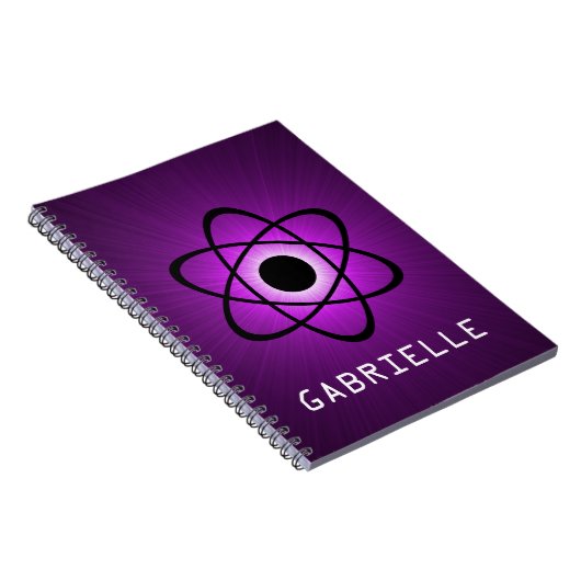 Nerdy Atomic Notebook, Lila Notizblock (Rechte Seite)