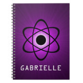 Nerdy Atomic Notebook, Lila Notizblock (Vorderseite)