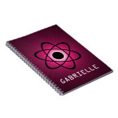 Nerdy Atomic Notebook, rosa Notizblock (Rechte Seite)