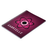 Nerdy Atomic Notebook, rosa Notizblock (Linke Seite)