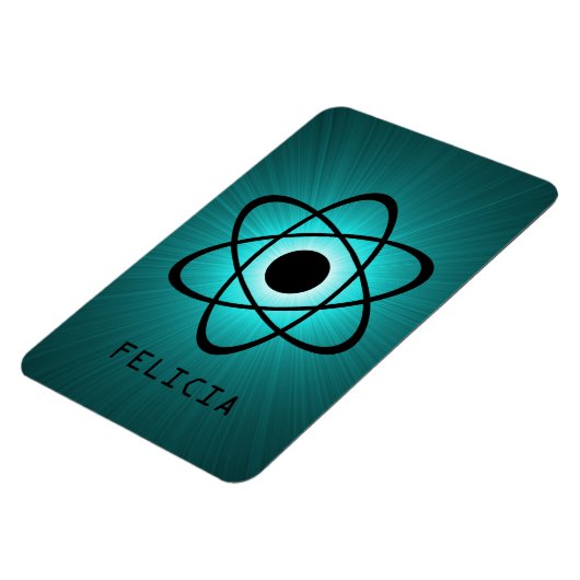 Nerdy Atomic Premium Magnet, Aquamarin Magnet (Linke Seite)