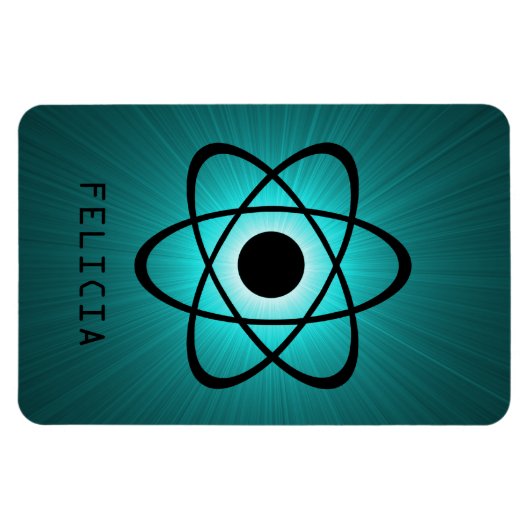 Nerdy Atomic Premium Magnet, Aquamarin Magnet (Horizontal)