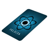 Nerdy Atomic Premium Magnet, blau Magnet (Linke Seite)