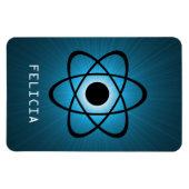 Nerdy Atomic Premium Magnet, blau Magnet (Horizontal)