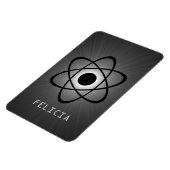 Nerdy Atomic Premium Magnet, grau Magnet (Linke Seite)