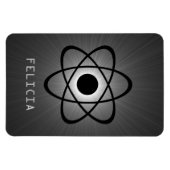 Nerdy Atomic Premium Magnet, grau Magnet (Horizontal)