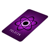Nerdy Atomic Premium Magnet, Lila Magnet (Linke Seite)