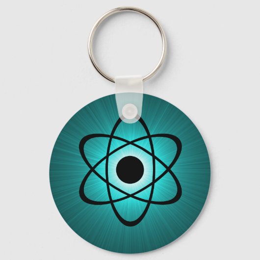 Nerdy Atomic Schlüsselanhänger, Aquamarin Schlüsselanhänger (Vorderseite)
