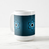 Nerdy Atomic Tasse, blau Kaffeetasse (Vorderseite Links)