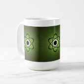Nerdy Atomic Tasse, grün Kaffeetasse (Vorderseite Links)