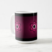 Nerdy Atomic Tasse, rosa Kaffeetasse (Vorderseite Links)