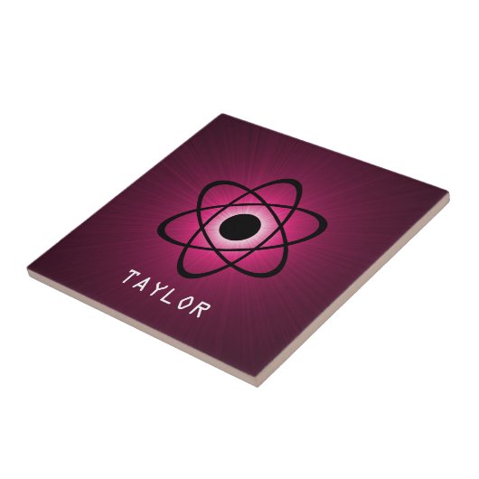 Nerdy Atomic Tile, rosa Fliese (Seite)