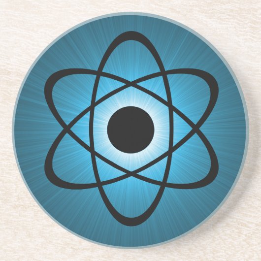 Nerdy Atomic Untersetzer, blau Getränkeuntersetzer (Vorne)