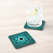 Nerdy Atomic Untersetzer Set, Aquamarin (Rechte Seite)