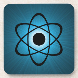 Nerdy Atomic Untersetzer Set, blau