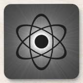 Nerdy Atomic Untersetzer Set, grau (Vorderseite)