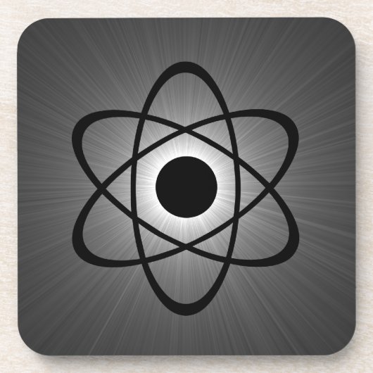 Nerdy Atomic Untersetzer Set, grau (Vorderseite)