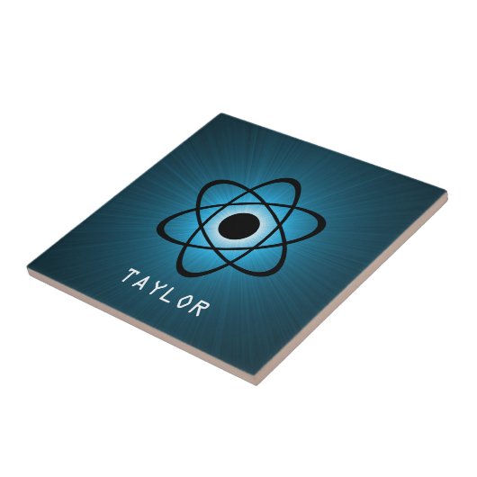 Nerdy Atomile, blau Fliese (Seite)