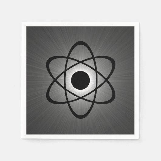 Nerdy Atompaper Napkins, grau Serviette (Vorderseite)
