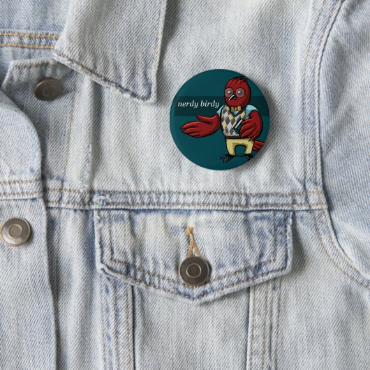 Nerdy Birdy Knopf Button (Beispiel)
