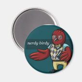 Nerdy Birdy Magnet (Vorderseite/Rückseite)