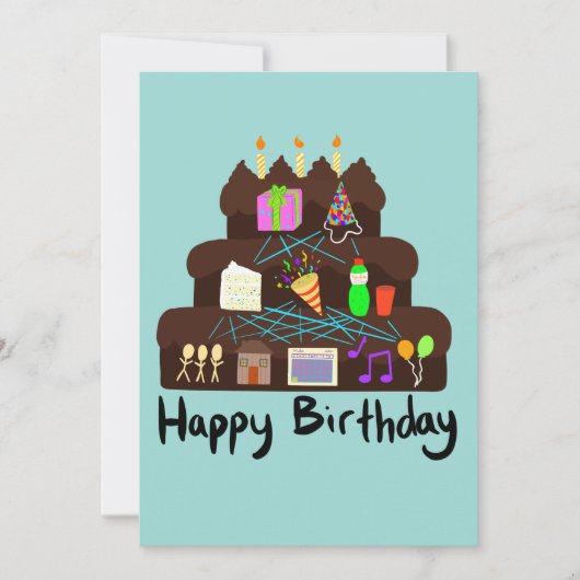 Nerdy Birthday Neural Network Einladung (Vorderseite)