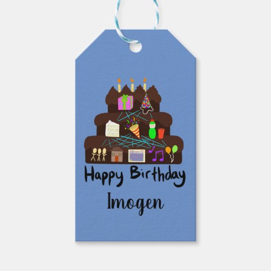 Nerdy Birthday Neural Network Geschenkanhänger (Vorderseite)