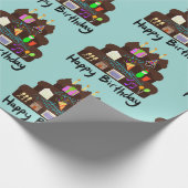 Nerdy Birthday Neural Network Geschenkpapier (Ecke)