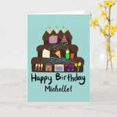 Nerdy Birthday Neural Network Karte (Gelbe Blume)