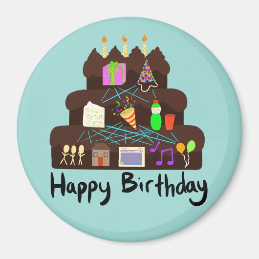 Nerdy Birthday Neural Network Magnet (Vorne)