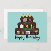 Nerdy Birthday Neural Network Postkarte (Vorne/Hinten)
