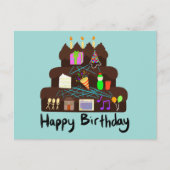 Nerdy Birthday Neural Network Postkarte (Vorderseite)