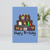 Nerdy Birthday Neural Network RSVP Karte (Stehend Vorderseite)