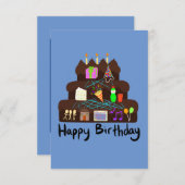 Nerdy Birthday Neural Network RSVP Karte (Vorne/Hinten)