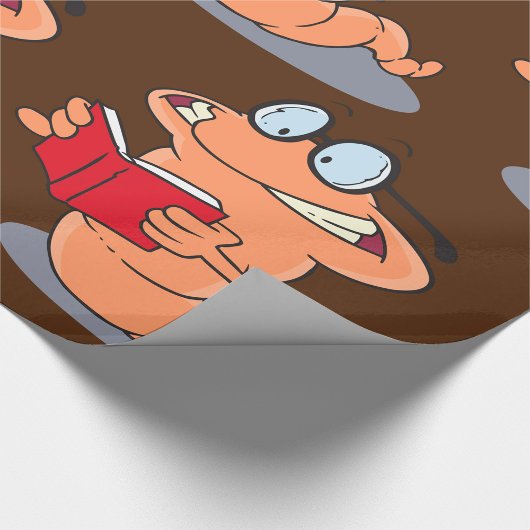 Nerdy Bookworm Lesen eines Buches Geschenkpapier