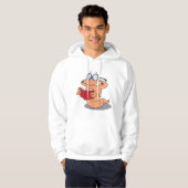 Nerdy Bookworm Lesen eines Buches Hoodie (Vorne ganz)