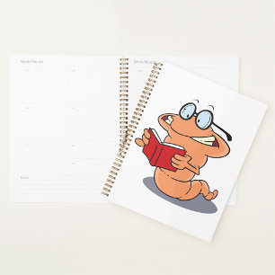 Nerdy Bookworm Lesen eines Buches Planer