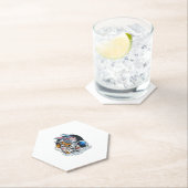 Nerdy Bunny Astronaut in Space, Explorer Spaceman Untersetzer (Vor Ort)