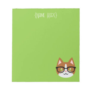Nerdy Cat Bicolor Notepad Notizblock