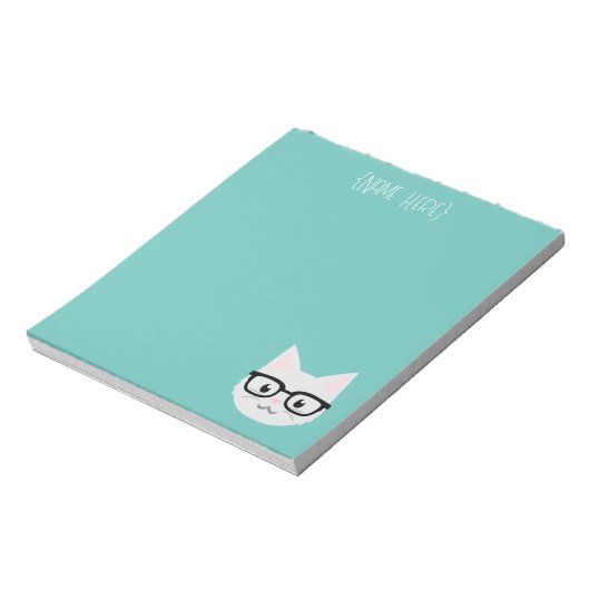 Nerdy Cat Notepad Notizblock (Rotiert)