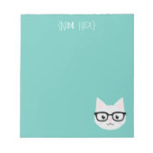 Nerdy Cat Notepad Notizblock (Vorderseite)