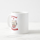 Nerdy Cat powered by ramen Kaffeetasse (Vorderseite Links)