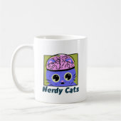 Nerdy Cats, Brain Design Coffee Tasse (Links)