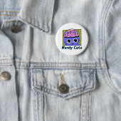 Nerdy Cats, Gehirndesign Button (Beispiel)