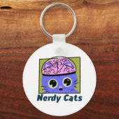 Nerdy Cats, Gehirndesign Schlüsselanhänger (Vorderseite)